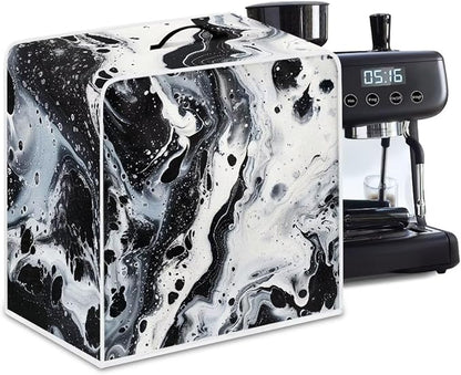 Marble Coffee Maker Cover Protector with Top Handle Washable Dustproof Small Kitchen Appliance Protector