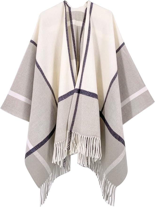 Breezy Lane Women's Shawl Wraps Warm Poncho Ruana Wrap Cardigan