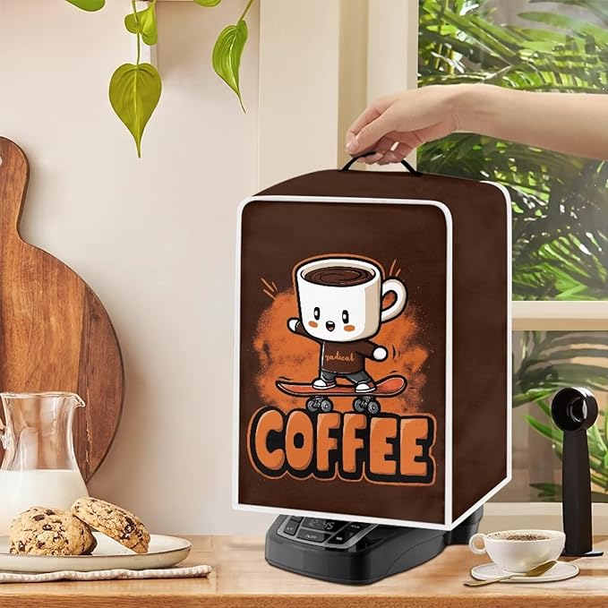 Coffee Maker Dust Cover Funny Mixer Small Kitchen Appliance Protector Foldable Washable