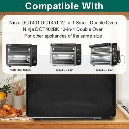 Heavy Duty Ninja Oven Cover for Double Stack XL DCT451/DCT651 & FlexDoor DCT402BK, Heat Resistant Dust Proof Protector, Waterproof Countertop Appliance Cover Fits 18.72"D x 17.34"W x 13.40"H