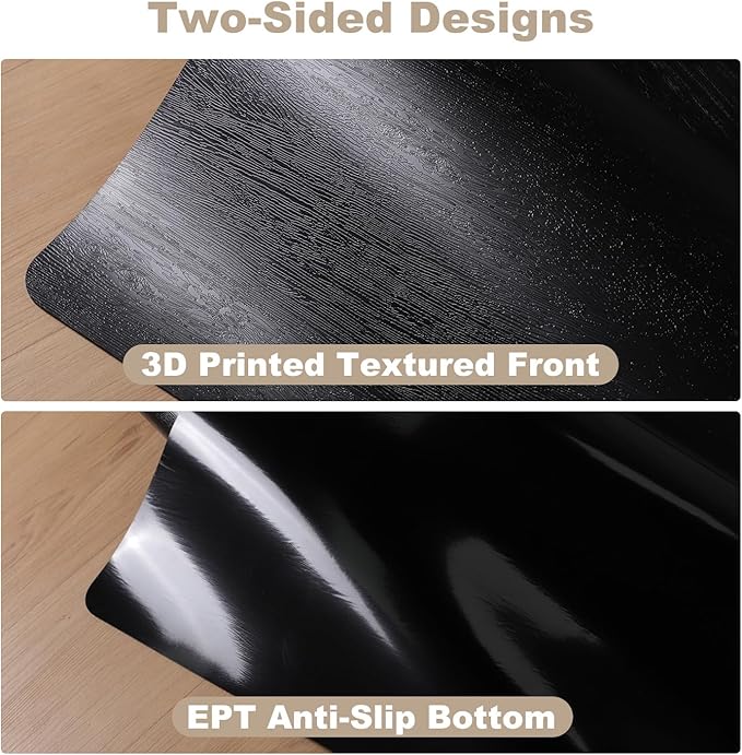 [Thickened to 2.0mm] 36"x 48" Office Chair Mat for Hardwood, Vinyl Computer Floor Mat, Anti-Slip Desk Mats for Hardwood, Easy to Clean Office Chair Floor Protector, Durable Rolling Chair Mat