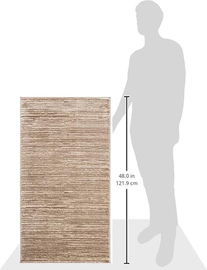 SAFAVIEH Vision Collection Accent Rug - 2'2" x 4', Light Brown, Modern Ombre Design, Non-Shedding & Easy to Clean, Ideal for Entryway, Foyer, Bedroom (VSN606C)