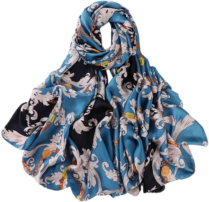 Fashion Scarves Scarf 100% Silk Feeling Scarf Silk Like Scarves Long Lightweight Sunscreen Shawls for Women