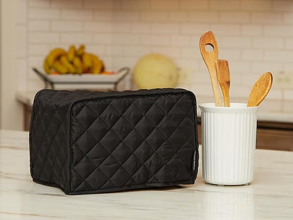 Covermates Keepsakes Toaster Cover - Dust Protection - Stain Resistant - Washable Appliance Cover, Black