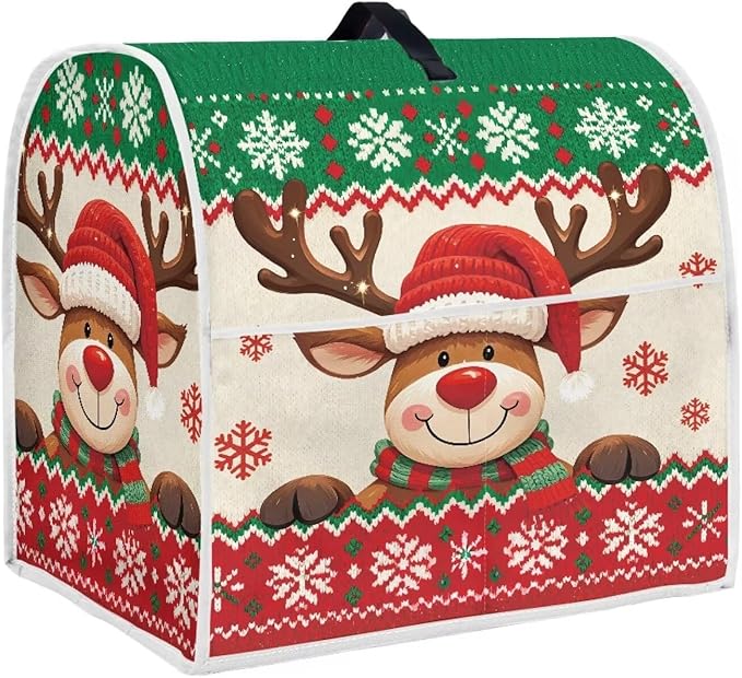 Christmas Stand Mixer Cover 6-8 Quart Kitchen Mixer Cover Washable Food Processor Protective Covers Dust Protection Insulated Kitchen Decoration Gift for Christmas