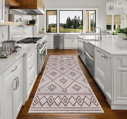 Keen Home Design Terrace Outdoor Runner Rug - 2x8 Washable Indoor/Outdoor Rug for Patio, Kitchen, Balcony, Beach, Garden, Deck and Porch, Size: 2'2"x7'7"