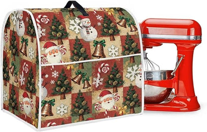Christmas Stand Mixer Cover 4.5-5Qt Retro Mixer Cover Washable Anti-Stain Appliance Covers for Kitchen Counter Mixer Parts & Accessories Christmas Decor Gift for Friends