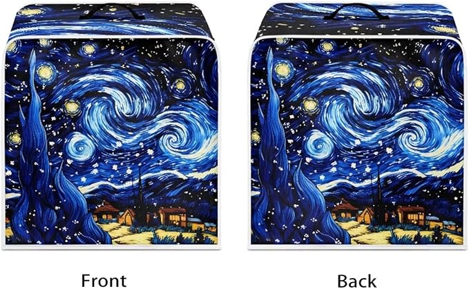 Starry Night Print Coffee Maker Cover – Dust Protection Stain Resistant Washable Appliance Cover Kitchen Decoration Gifts For Coffee Lovers