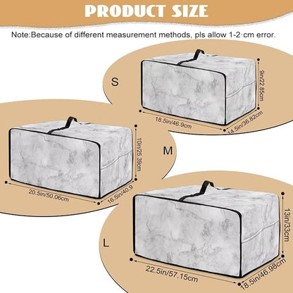 White Marble Texture Print Microwave Oven Dust Cover Polyester-Linen Fabric Dust Cover for Microwave Oven Universal Dust-Proof Kitchen Appliance Protector Fits Most Microwaves, L
