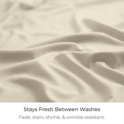 Mellanni Bed Skirt Full Size - Bed Skirting - 15-Inch Tailored Drop Pleated Dust Ruffle - Hotel Luxury Bedding - Wrinkle, Fade, Stain Resistant - 1 Bedskirt (Full, Golden Ivory)