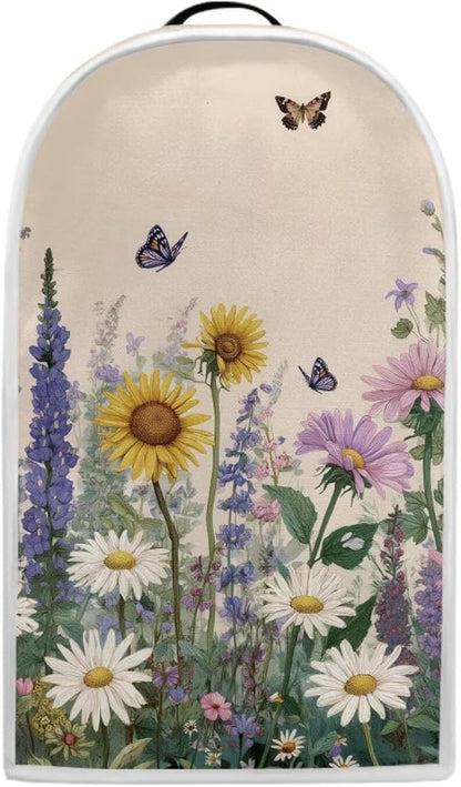 Talayituse Sunflower Daisy Lavender Butterfly Print Blender Dust Cover, Fingerprint Protection Cover for Stand Mixer or Coffee Machine, Home Kitchen Appliance Covers for Stain Dust Resistant Supplies