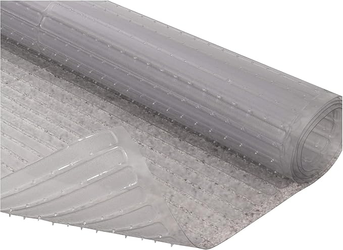 RESILIA Deep-Pile Carpet Runner - Plastic Vinyl Carpet & Rug Protector, Waterproof Clear Vinyl Floor Runners, 27 Inches Wide x 75 Feet Long, Made in The USA