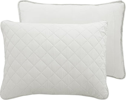 Easy-Going King Size Reversible Quilt Set with 1 Quilt and 2 Pillow Shams, Soft Bed Quilt Cover, Water Resistant Lightweight Microfiber Bedspread, Stain Resistant, Ivory/Ivory