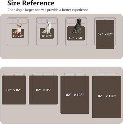 Waterproof Blanket for Couch, Leak Proof Dog Bed Blankets Reversible, Pet Throw Sofa Furniture Protector Machine Washable-52 x82,Light Brown+Dark Brown