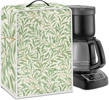 Coffee Maker Cover For Kitchen With Top Handle Waterproof Dust Appliance Cover Suitable For Most Coffee Machine Models William Morris Green