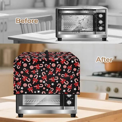 Microwave Oven Grill Cover Protector, Christmas Lollipop Waterproof Dust-Proof Heavy Duty Polyester Dust Heat Resistant Cover Case Protections for Toaster Oven