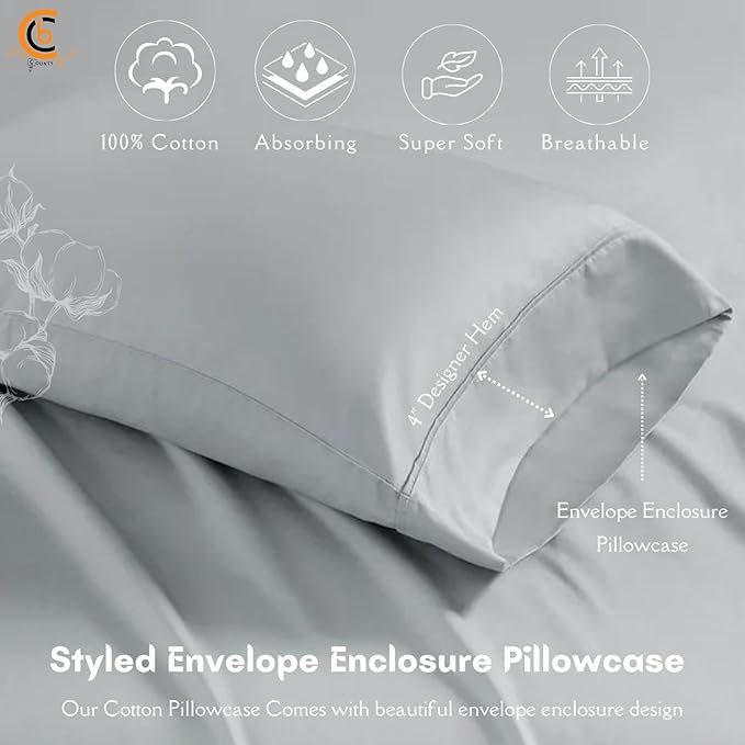 Camping Cot Sheets 25" x 75" - 3 Piece Cot Sheet Set for Bunk Bed - fits upto 9" Deep Mattress, Perfect for Narrow Twin, Camping Cot, RV Bunk, Guest Beds, Trifold Mattress - Light Grey
