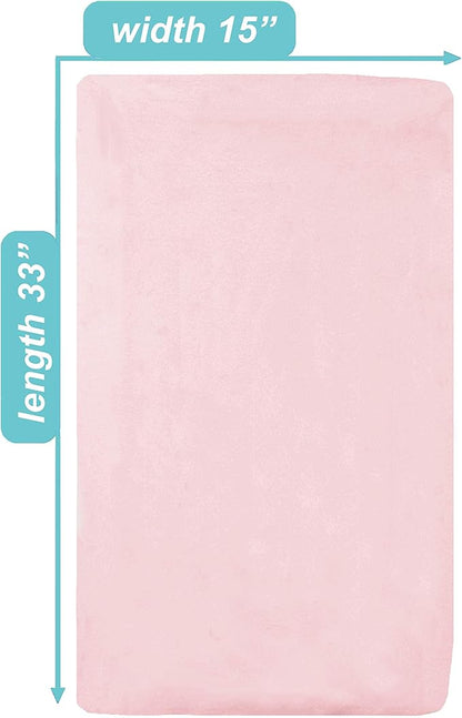 American Baby Company 15" x 33" Fitted Bassinet Sheet, 100% Natural Cotton Jersey Knit, Baby Pink, Soft Breathable, for Girls