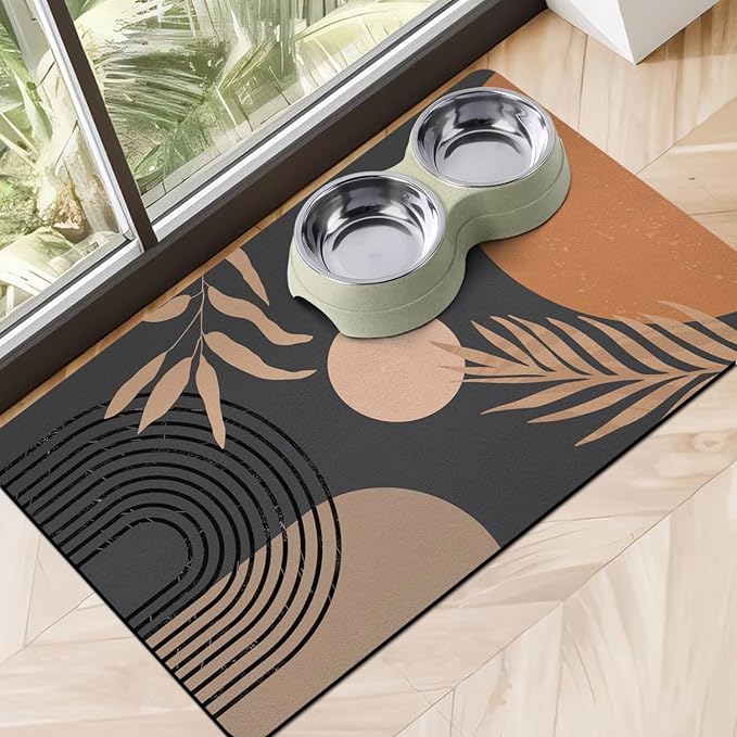 Dog Food Mats for Floors, Absorbent Dog Bowl Mat for Food and Water Dispenser Mat, Quick Dry Cat Food Mat Pet Supplies
