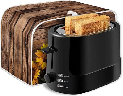Sunflower 2 Slice Wide Slot Appliance Cover - Universal Bread Maker & Toaster Accessory, Washable