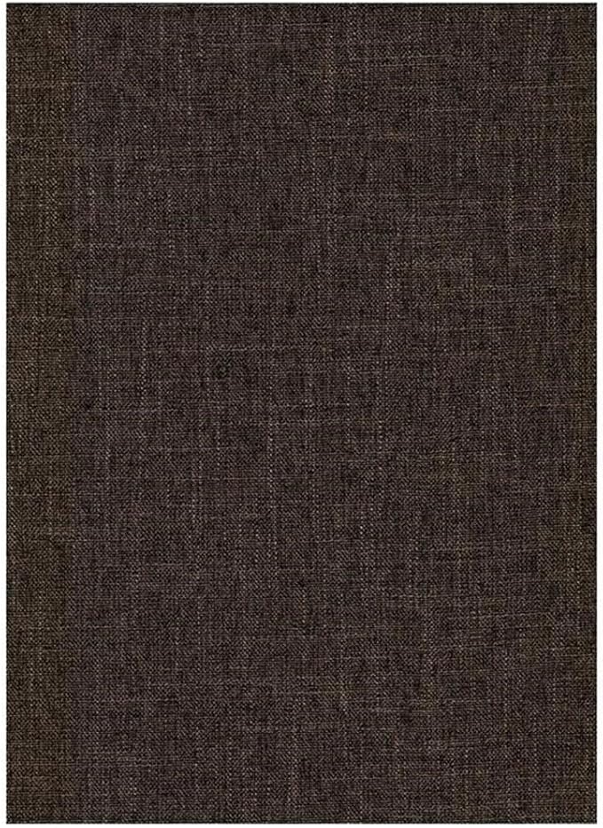 BOWERY HILL Full Linen Fabric Futon in Cocoa Brown-Frame Not Included