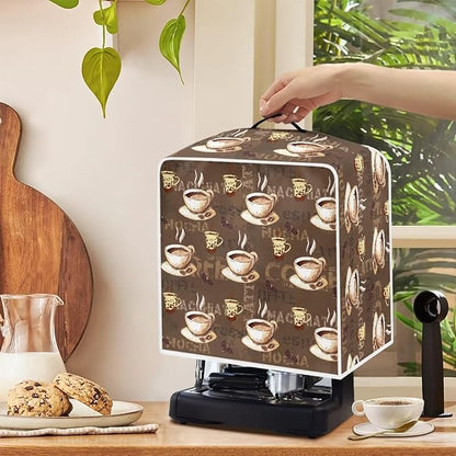 Coffee Maker Cover Dust Cover Washable Dustproof Kitchen Appliance Covers with Top Handle