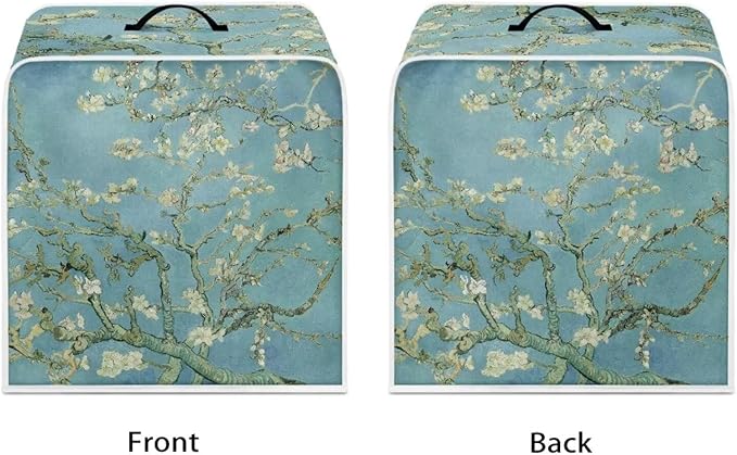 Coffee Machines Covers - Dust Resistant Protective Covers For Coffee Makers, Blender, Mixer, Juice Machine - Dust Proof, Washable Almond Blossoming Green