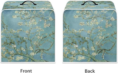 Coffee Machines Covers - Dust Resistant Protective Covers For Coffee Makers, Blender, Mixer, Juice Machine - Dust Proof, Washable Almond Blossoming Green