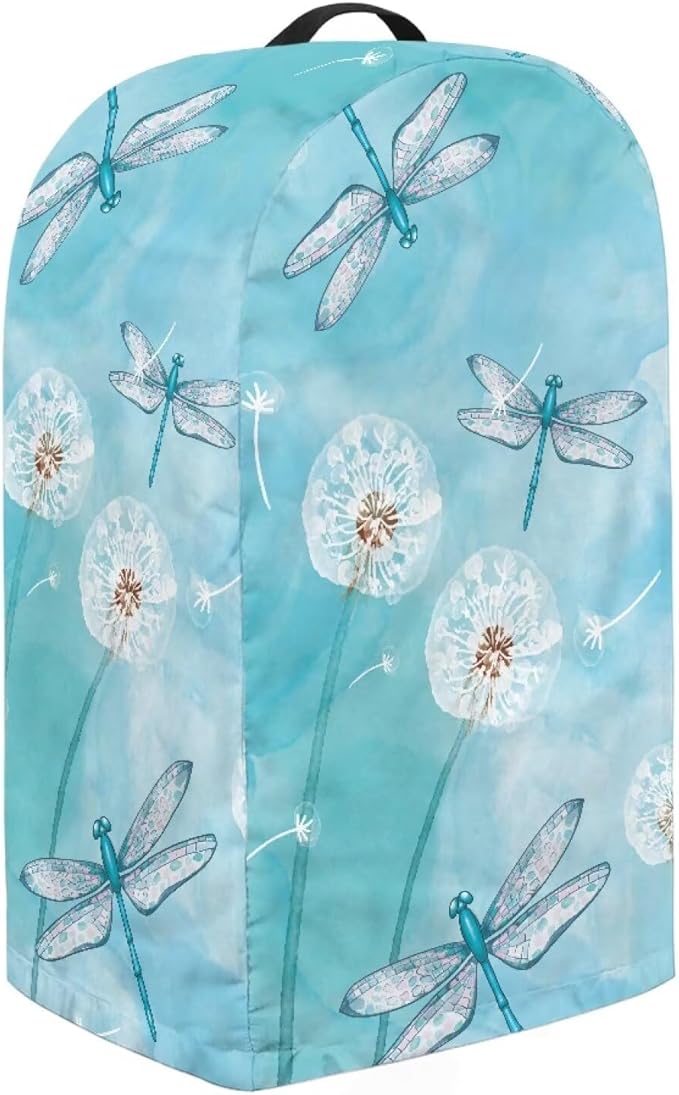 Blue Dandelion Flower Drawstring Blender Dust Cover for Kitchen Small Appliance, Anti Fingerprint Oil-proof Dust Proof Stand Mixer Cover Juicer Cover Soy Milk Machine Covers for Women Gift