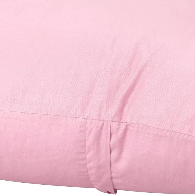4-Pack 100% Cotton Comfortable Solid Decorative Throw Pillow Case,Thmyo Square Cushion Cover Pillowcase Sublimation Blank Pillow Covers DIY Throw Pillowcase for Sofa Bedroom(22x22 inch/ 55x55cm, Pink)