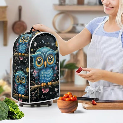 Cartoon Owl Blender Covers for Kitchen Cute Small Appliance Covers Universal for Coffee Maker Anti-Stain Dust Cover with Top Handle