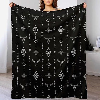 Southwest Blanket, Soft Native Tribal Vintage Abstract Ethnic Pattern Blanket Ethnic Aztec Print Throw Blanket for Couch Sofa 40"x50"