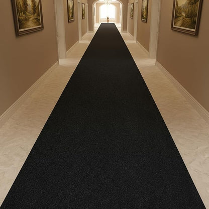Nisorpa Carpet Runner, 4 x 16.4FT Indoor Outdoor Floor Mat with Non-Slip TPE Rubber Backing Commercial Carpet Runner Hallways Area Rugs for Kitchen Balconies Living Room Dining Room (Dark Gray)