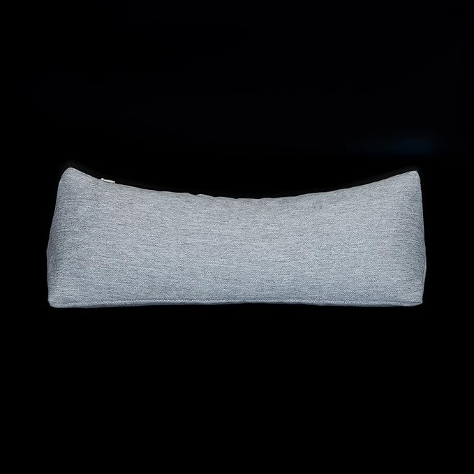 Buckwheat Neck Support Pillow Cervical Neck Cylinder Bolster Pillow,Buckwheat Hulls Adjustable Roll Pillow,Neck Pain Relief for Back and Side Sleepers Round Pillows for Lunch Break Grey, 6*15 inch