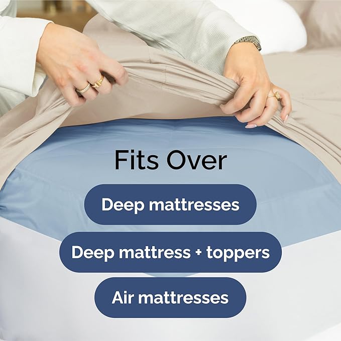 Extra Deep Pocket Split King Sheets - 5 Piece Breathable & Cooling Bed Sheets - Hotel Luxury Bed Sheet Set - Soft, Wrinkle Free & Comfy - Easily Fits Extra Deep Mattresses - Deep Pocket Wheat Sheets