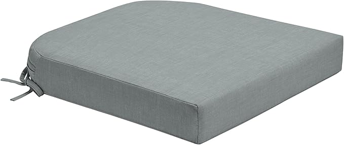 Arden Foam Outdoor Round Back Seat Cushion, 20 x 19, Made with ProFoam, Rain-Proof, Fade Resistant, Stone Grey Leala