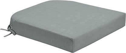 Arden Foam Outdoor Round Back Seat Cushion, 20 x 19, Made with ProFoam, Rain-Proof, Fade Resistant, Stone Grey Leala