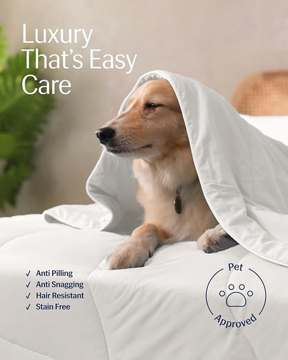 REST® Evercool® Cooling Comforter, Twin/Twin XL, Blanket for Hot Sleepers, All Season Bedding to Keep Cool for Night Sweats, Breathable Lightweight Blanket, 68"x90" Inches, Arctic White