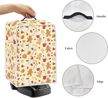 Christmas Coffee Maker Cover Dust Resistant Small Kitchen Appliance Protector with Handle