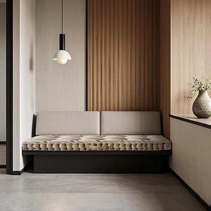 Custom Tufted Bench Cushion,Bench Seat Cushions, Velvet Window Seat Cushion with Anti-Slip Mat and Handle