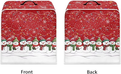 Christmas Snowflake Coffee Maker Cover Dust Protection with Top Handle Washable Portable Replacement