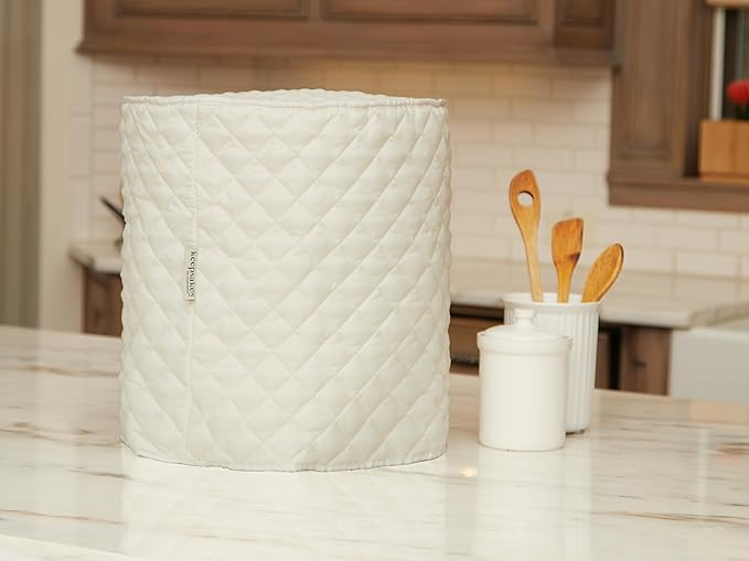 Covermates Keepsakes - Coffee Maker Cover - Dust Protection - Stain Resistant - Washable - Appliance Cover, Cream