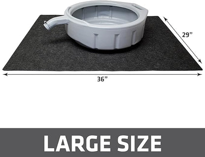 Drymate Oil Spill Mat (29" x 36"), Premium Absorbent Oil Pad, Reusable, Washable, Durable, Waterproof Backing Contains Liquids, Protects Garage Floor Surface (USA Made)