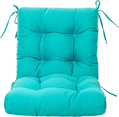 ARTPLAN Seat/Back Outdoor Chair Cushion,Set of 4 Patio Chair Cushion with Tie,Tufted Replacement for Patio Furniture,20x20x4 Inches,4 Count