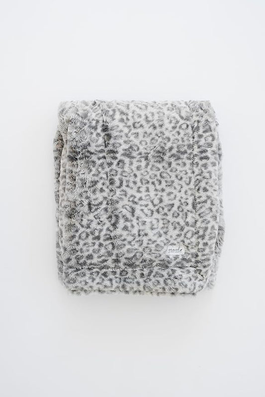 GRACED SOFT LUXURIES Throw Blanket Softest Warm Elegant Cozy Comfy Cuddly Cheetah Faux Fur Adults, Couch, Sofa, Arm Chair (Snow Leopard, Extra Large 60" x 80")
