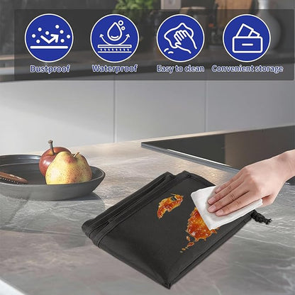 Black Air Fryer Cover for Kitchen Counter,Heavy Duty Heat-Resistant Dust Cover for Ninja AF101 Air Fryer 4 Quart/Instant Vortex Plus 6QT XL Air Fryer Ninja