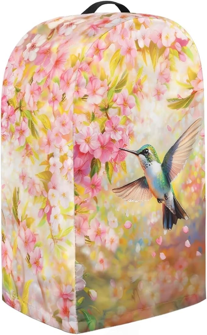 Birds Flower Blender Dust Cover Stand Mixer or Coffee Maker Appliance Covers with Drawstring Anti Fingerprint Polyester Dust Stain Resistant Blender Cover for Home Kitchen