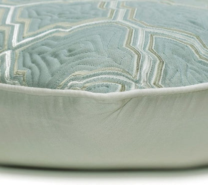 The HomeCentric King/Queen/Twin Light Blue Decorative Bed Runner Full 68"x18" Bed Runner with Two Pillow Cover, Quiled, Embroidery Bed Scarf on Jacquard Fabric - Estelle