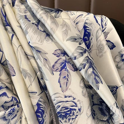Fashion Scarves Scarf 100% Silk Feeling Scarf Silk Like Scarves Long Lightweight Sunscreen Shawls for Women