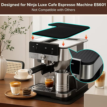 Top Mat for Ninja Luxe Cafe Espresso Machine ES601 & ES701, Protects Top Surface, Anti-scratch, Easy to Clean, Heat Resistant, Non-Slip Silicone Coffee Machine Mat for Ninja Luxe Cafe Accessories